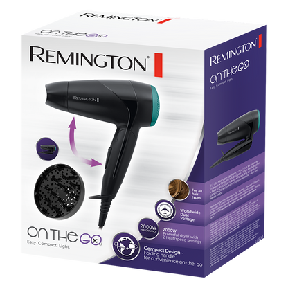 Remington On The Go 2000W Compact Hair Dryer
