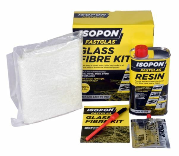 U-POL Isopon Fastglas Large Glass Fibre Repair Kit – GRP Fibreglass Repair Kit