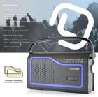 Lloytron 'Ibiza' 2 Band AC/DC Portable Radio with Carry Handle – Black (N2402BK)