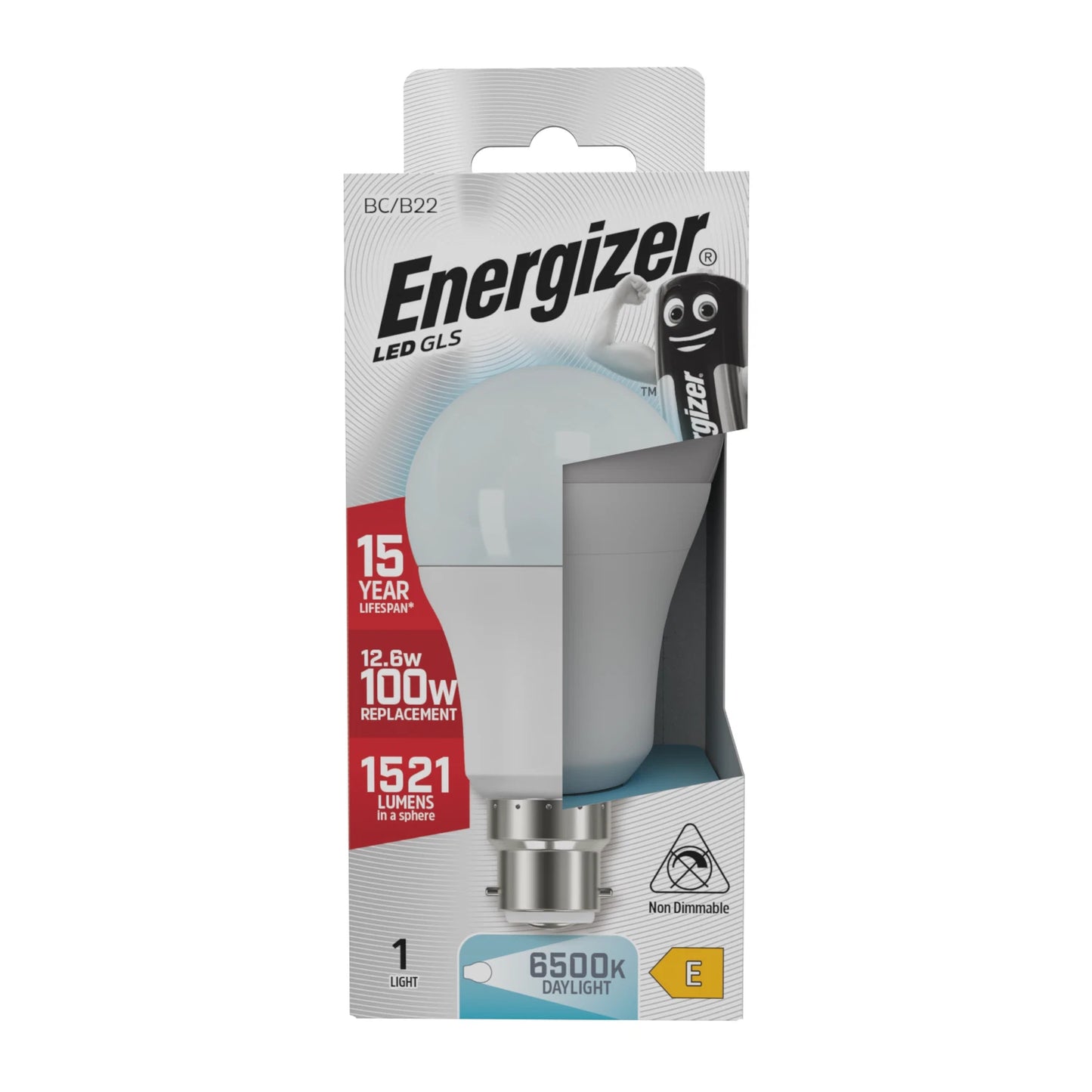 Energizer LED GLS B22 Bayonet Light Bulb 12.6W – 1521 Lumens 6500K Daylight