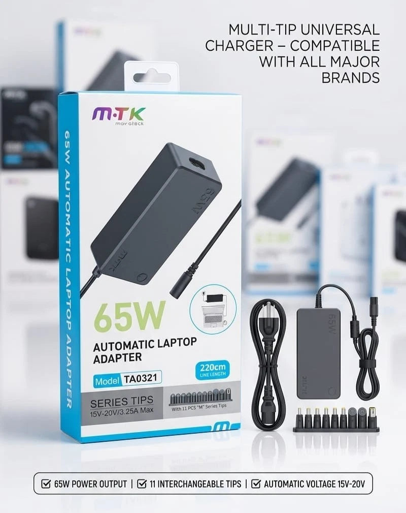 MTK 65W AUTOMATIC LAPTOP ADAPTER TA0321