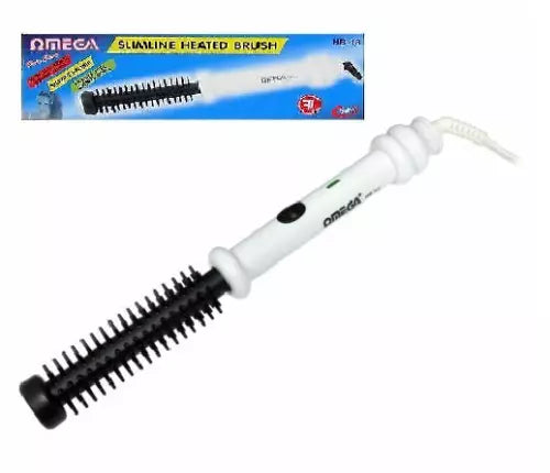 Omega Slimline 13mm Hair Styling Hot Brush White