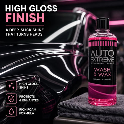 Auto Extreme Wash & Wax 800ml – Concentrated Car Shampoo with High Gloss Finish