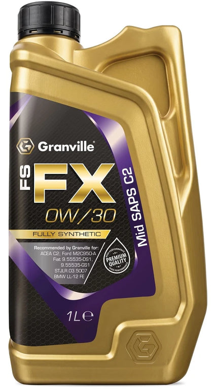 Granville FS-FX 0W-30 Fully Synthetic Engine Oil 1L – Mid SAPS Ford Engine Oil
