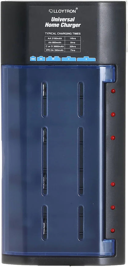 Lloytron Universal Battery Charger B044 – AA, AAA, C, D &amp; 9V NiMH / NiCd Charger