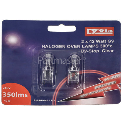 Lyvia G9 Halogen Oven Bulbs 42W 350lm 2700K – 300°C Heat Resistant – Pack of 2